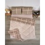 ETE HOMETEX ÇİFT KİŞİLİK LÜX WELSOFT YORGAN SETİ 195X215CM SAFİR BEJ 8696474231947